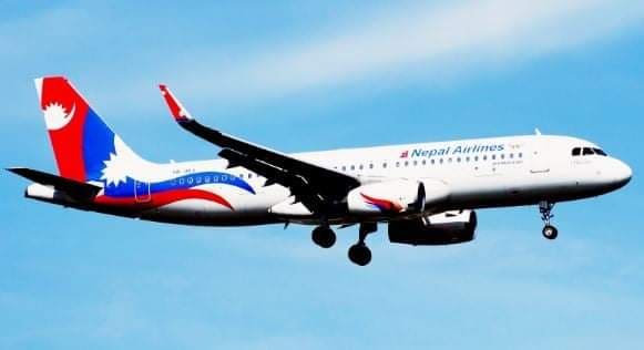 नेपाल एयरलाइन्सको वाइडबडी ए३३० अन्नपुर्ण  जहाज गौतमबुद्ध अन्तर्राष्ट्रिय विमानस्थलमा